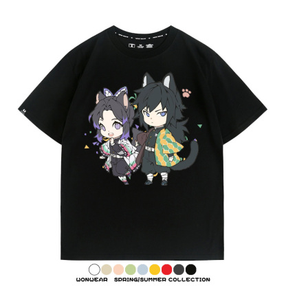 鬼滅之刃動漫周邊聯名  親子情侶裝寬鬆短袖T