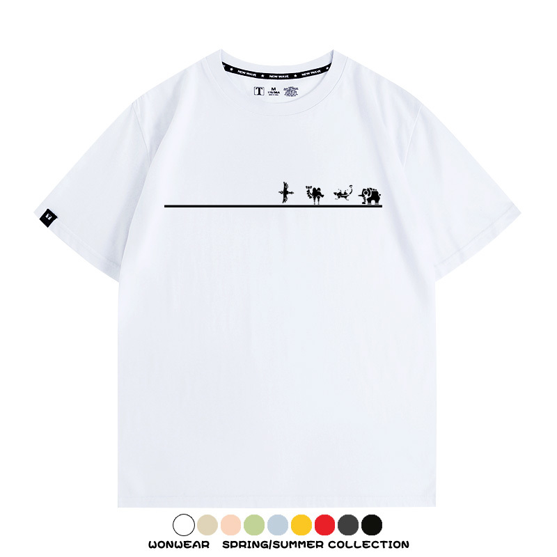 薩爾達傳說王國之淚經典紅心像素任天堂周邊短袖夏季男士純棉T恤