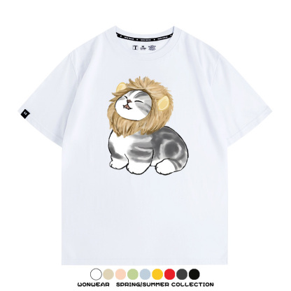 貓貓COS獅子 親子情侶裝寬鬆短袖T