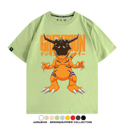數碼寶貝聯名暴龍獸 親子情侶裝寬鬆短袖T