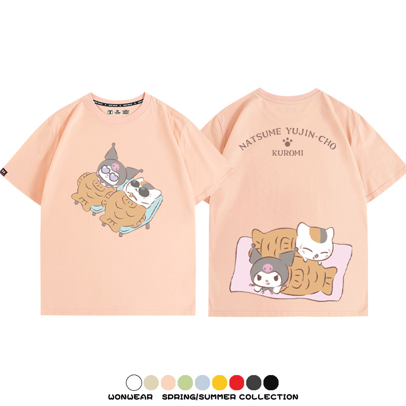 夏目友人帳聯名三麗鷗 親子情侶寬鬆短袖T