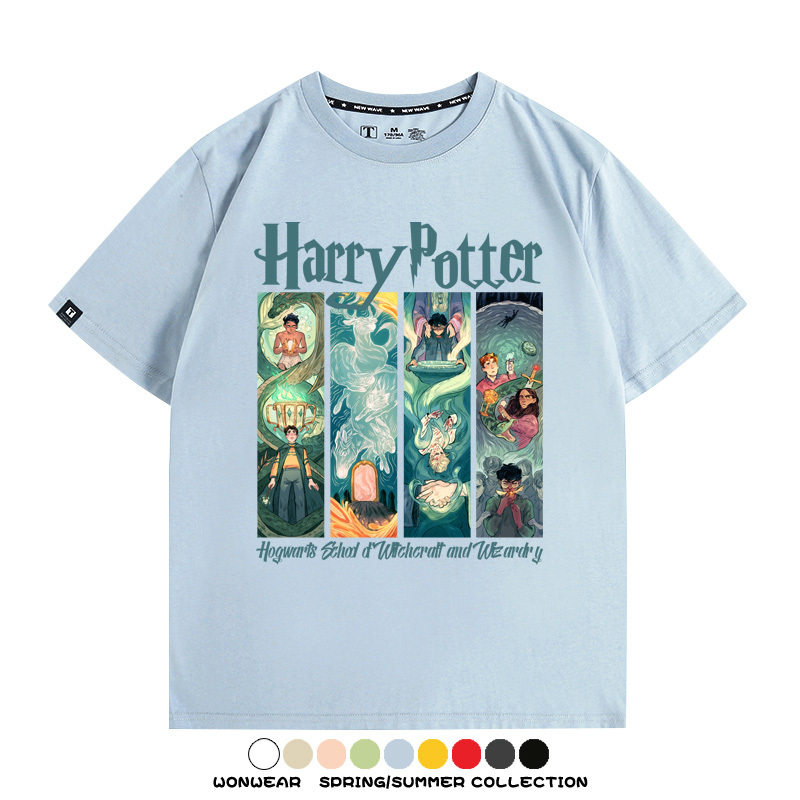 哈利波特四學院電影周邊短袖T恤