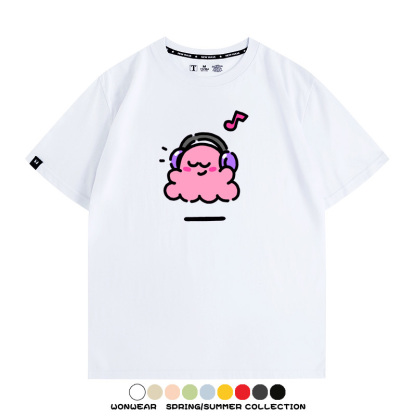 星之卡比遊戲 親子情侶裝寬鬆短袖T