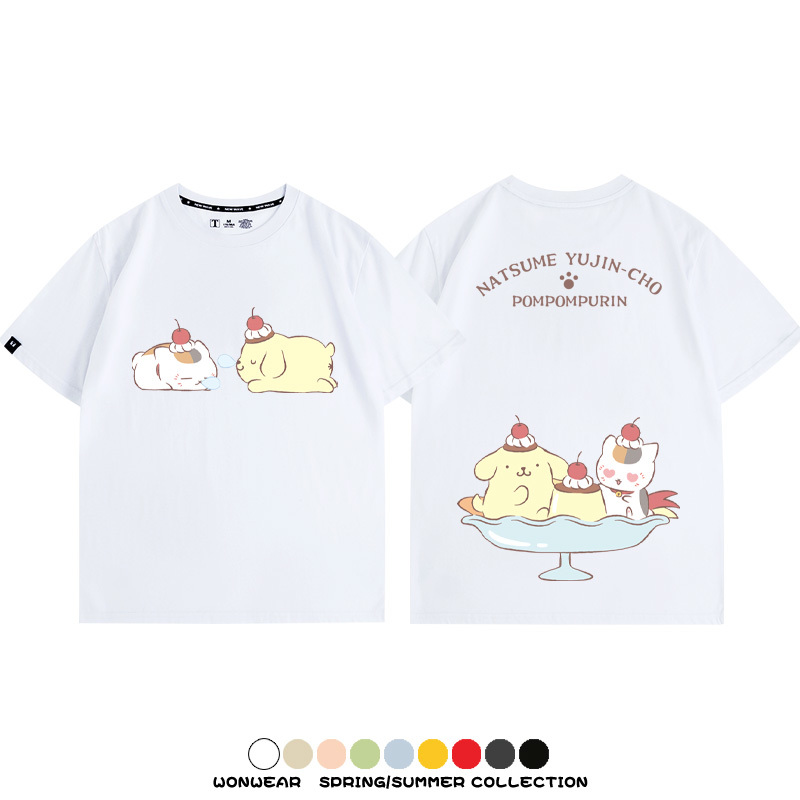 夏目友人帳聯名三麗鷗 親子情侶寬鬆短袖T