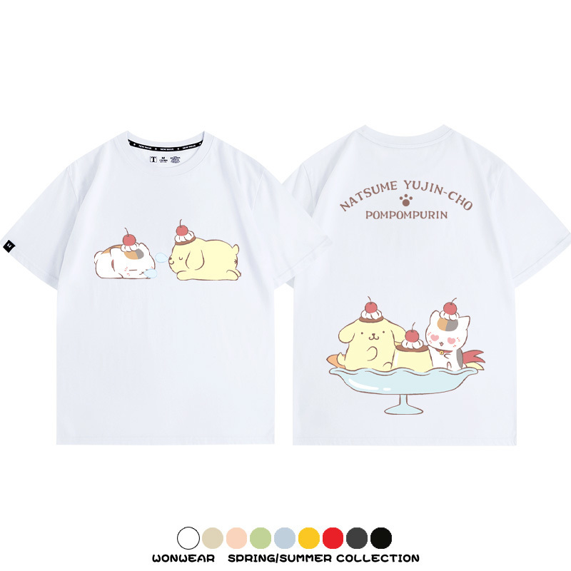 夏目友人帳聯名三麗鷗 親子情侶寬鬆短袖T