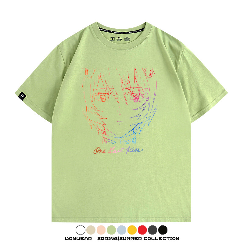 EVA新世紀福音戰士One Last Kiss專輯周邊短袖夏季純棉短袖T-shirt