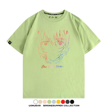 EVA新世紀福音戰士One Last Kiss專輯周邊短袖夏季純棉短袖T-shirt