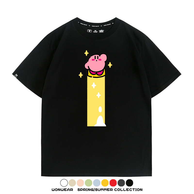 星之卡比遊戲 親子情侶裝寬鬆短袖T