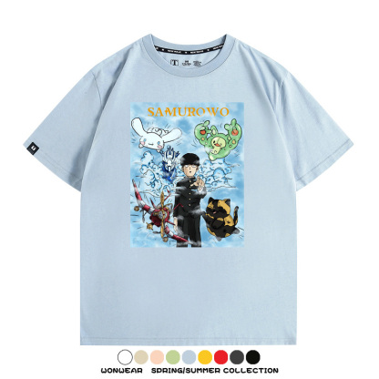 JOJO的奇妙冒險日系動漫二次元聯動款短袖夏季青少年男純棉T恤寬鬆