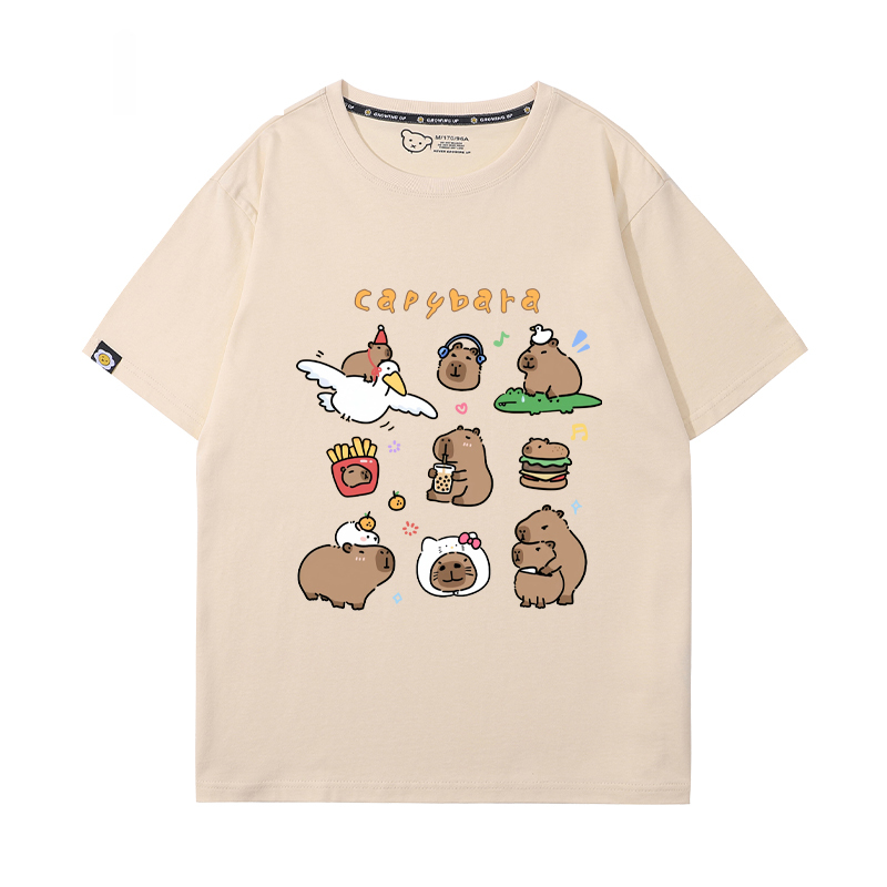 卡皮巴拉 2024親子情侶男女同款 T恤
