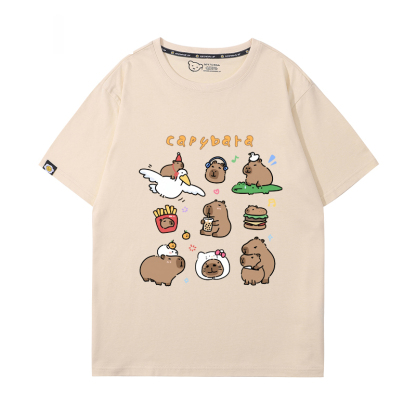 卡皮巴拉 2024親子情侶男女同款 T恤