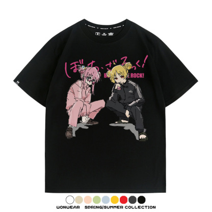 孤獨搖滾後藤一里聯名 親子情侶裝寬鬆短袖T