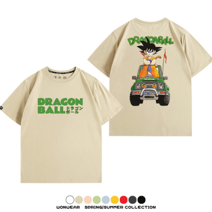 七龍珠日系動漫聯動機車鈴木悟空潮牌周邊短袖純棉寬鬆夏季男T恤