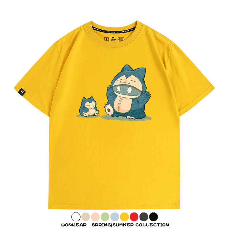 精靈寶可夢小卡比獸任天堂遊戲周邊情侶短袖T恤純棉上衣寬鬆百搭