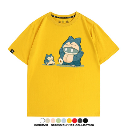 精靈寶可夢小卡比獸任天堂遊戲周邊情侶短袖T恤純棉上衣寬鬆百搭