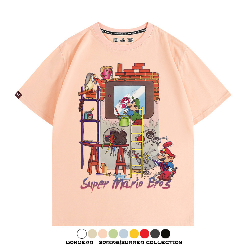 任天堂超級瑪利歐 親子情侶裝寬鬆短袖T