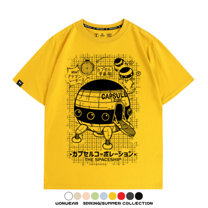 七龍珠宇宙船 親子情侶裝寬鬆短袖T