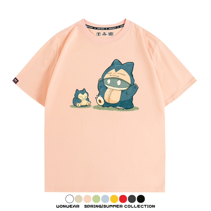 精靈寶可夢小卡比獸任天堂遊戲周邊情侶短袖T恤純棉上衣寬鬆百搭