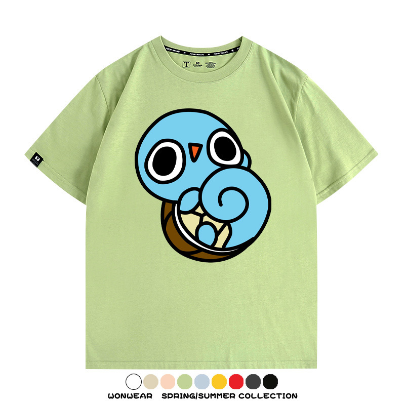 精靈寶可夢小火龍傑尼龜 親子情侶裝寬鬆短袖T