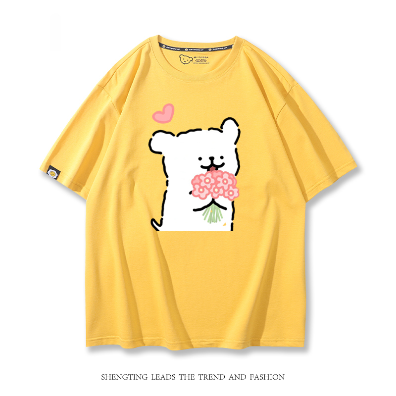 線條小狗 2024親子情侶男女同款 T恤