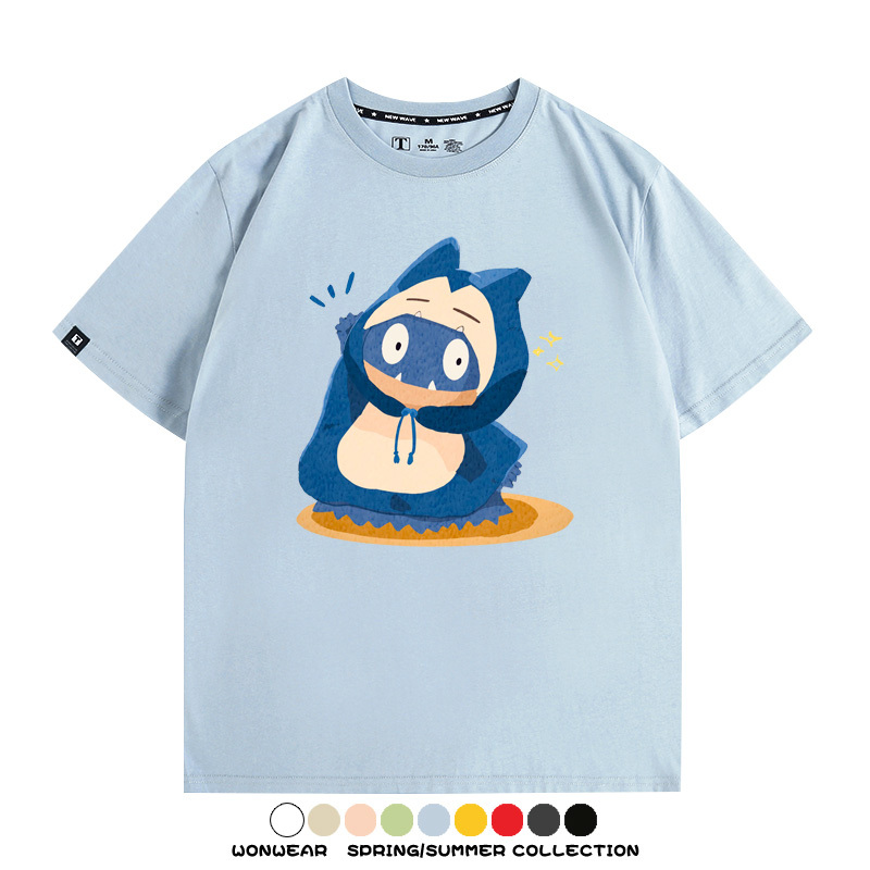 精靈寶可夢小卡比獸任天堂遊戲周邊情侶短袖T恤純棉上衣寬鬆百搭