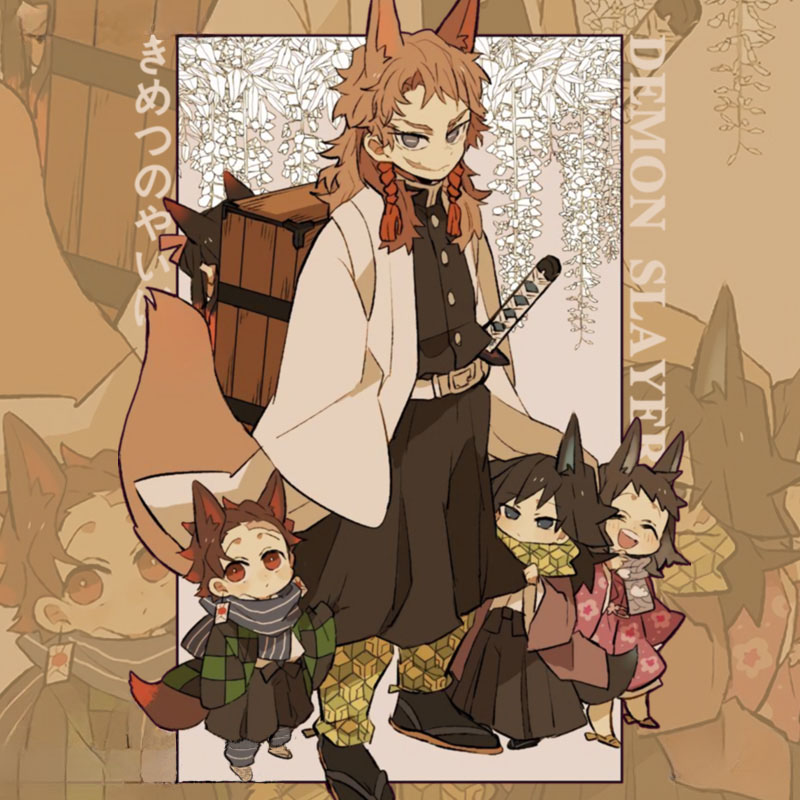 鬼滅之刃炭治郎禰豆子動漫周邊短袖T恤