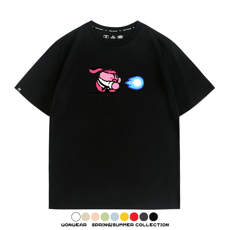 星之卡比遊戲 親子情侶裝寬鬆短袖T