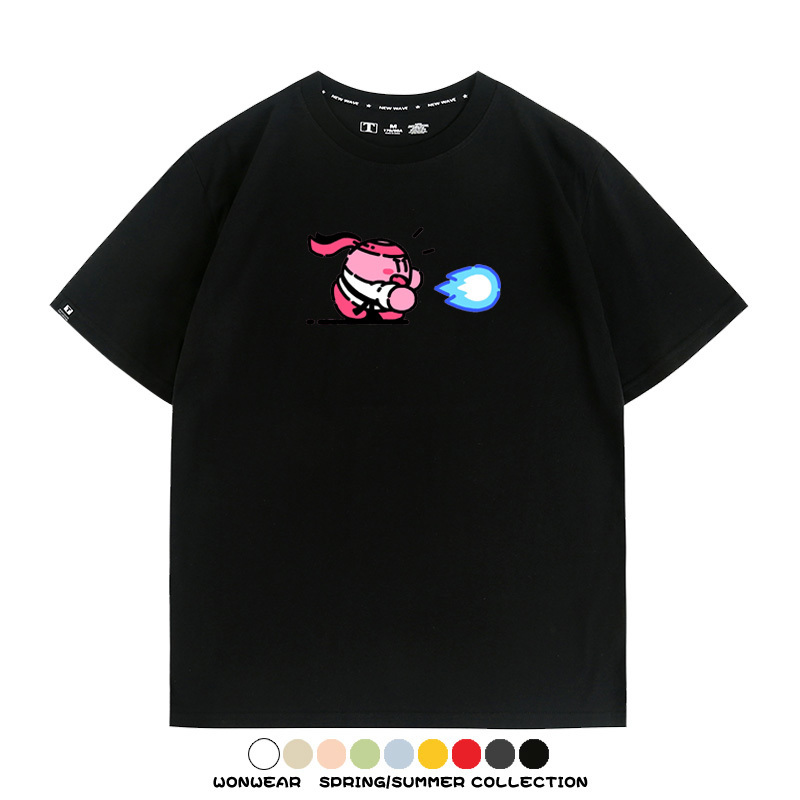 星之卡比遊戲 親子情侶裝寬鬆短袖T