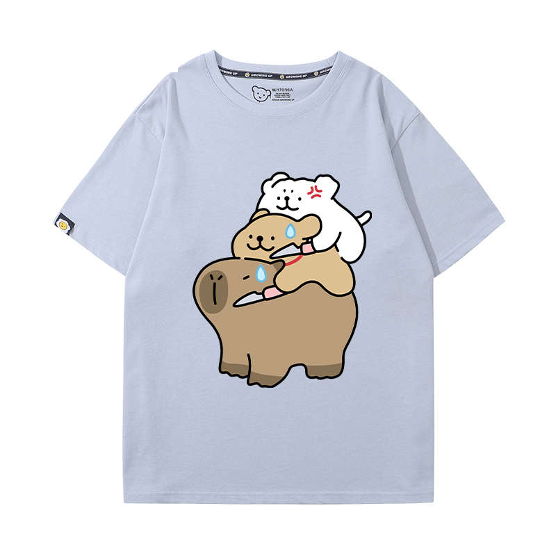 卡皮巴拉 2024親子情侶男女同款 T恤