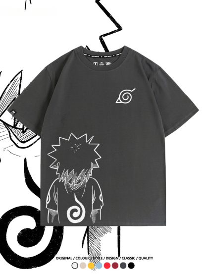 火影忍者鳴人童年同款聯名 親子情侶裝寬鬆短袖T