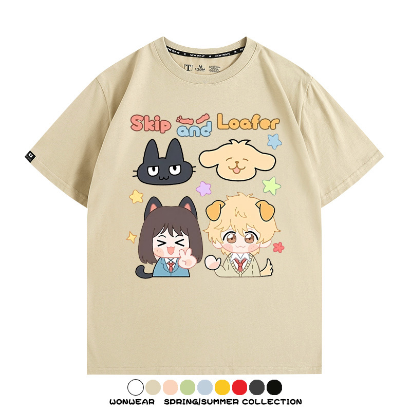 躍動青春卡通周邊 親子情侶裝寬鬆短袖T