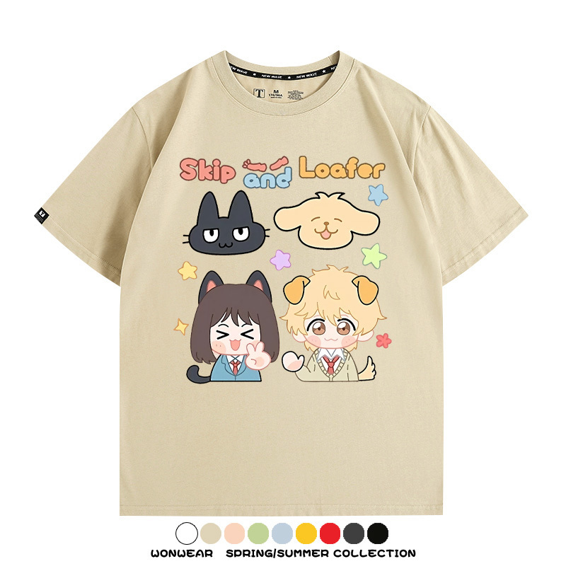 躍動青春卡通周邊 親子情侶裝寬鬆短袖T