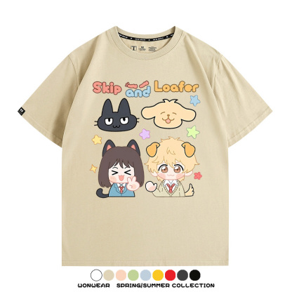 躍動青春卡通周邊 親子情侶裝寬鬆短袖T