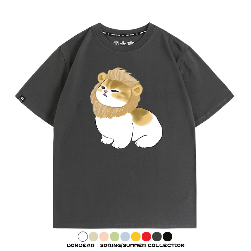 貓貓COS獅子 親子情侶裝寬鬆短袖T