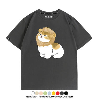 貓貓COS獅子 親子情侶裝寬鬆短袖T