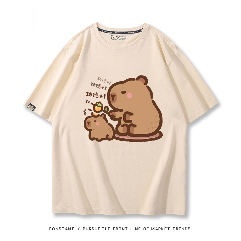 卡皮巴拉 2024親子情侶男女同款 T恤