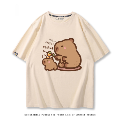卡皮巴拉 2024親子情侶男女同款 T恤