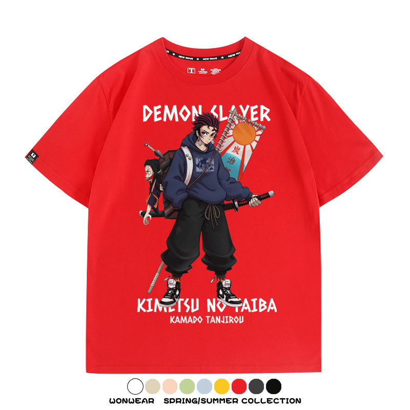 鬼滅之刃聯名灶門炭治郎 親子情侶裝寬鬆短袖T