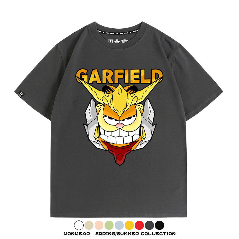 加菲貓聯名機動戰士鋼彈 親子情侶寬鬆短袖T
