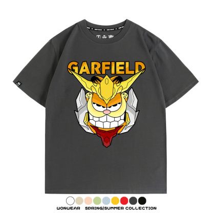 加菲貓聯名機動戰士鋼彈 親子情侶寬鬆短袖T