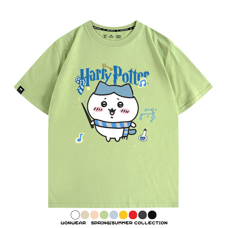 Chiikawa聯動哈利波特 親子情侶裝寬鬆短袖T