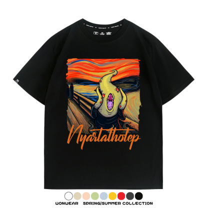 克蘇魯世界名畫吶喊聯名周邊短袖T恤