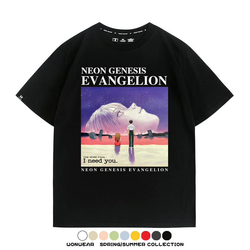 新世紀福音戰士EVAT恤潮牌二次元COS周邊短袖夏季男純棉寬鬆休閒