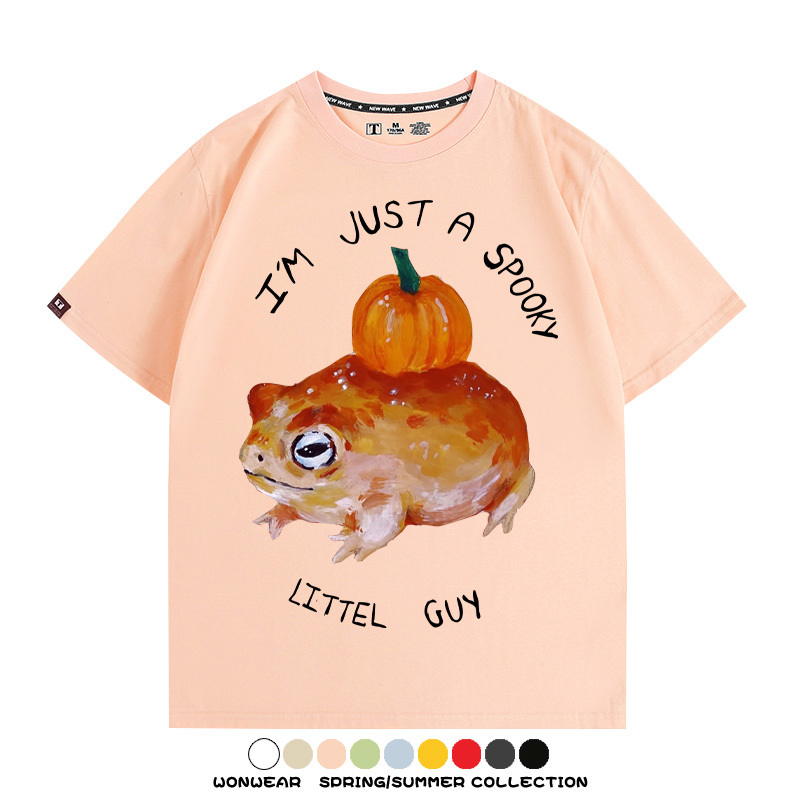 可愛青蛙呱呱搞怪 親子情侶裝寬鬆短袖T