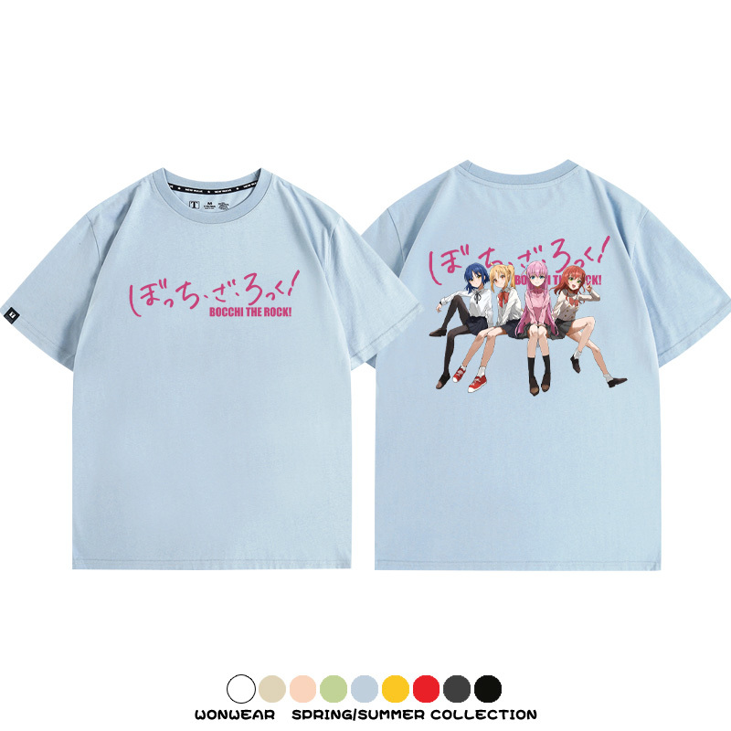 孤獨搖滾後藤一里小波奇周邊聯名 親子情侶裝寬鬆短袖T