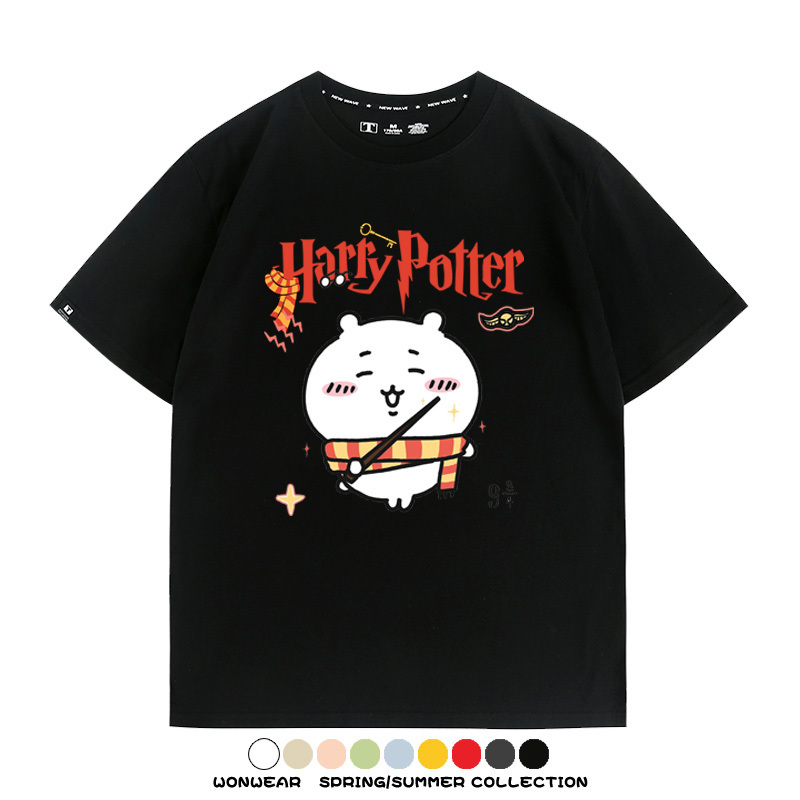 Chiikawa聯動哈利波特 親子情侶裝寬鬆短袖T