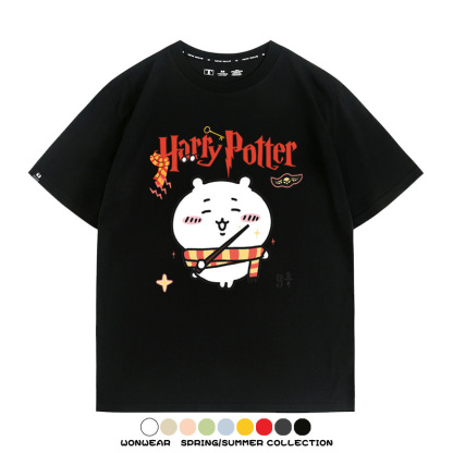 Chiikawa聯動哈利波特 親子情侶裝寬鬆短袖T