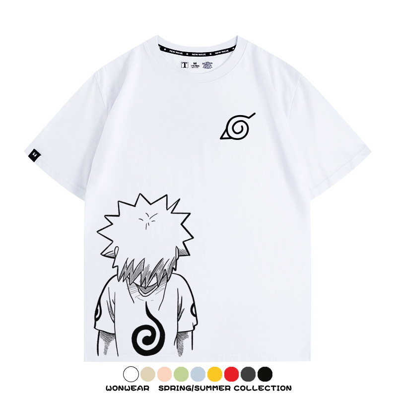 火影忍者鳴人童年同款聯名 親子情侶裝寬鬆短袖T