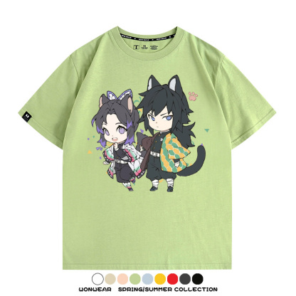 鬼滅之刃動漫周邊聯名  親子情侶裝寬鬆短袖T
