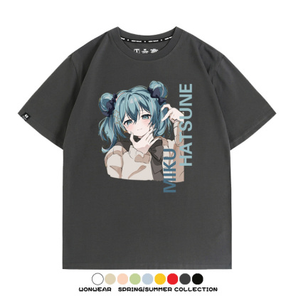 MIKU曲繪初音未來 親子情侶裝寬鬆短袖T